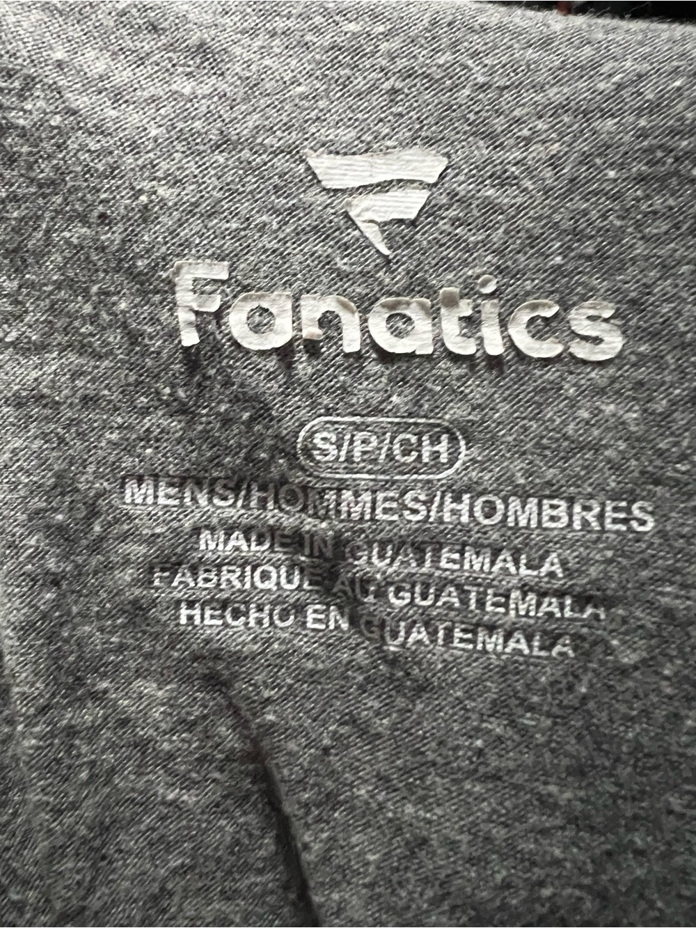 Fanatics Grey Crewneck Tee with Subtle Logo - Picture 2 of 3